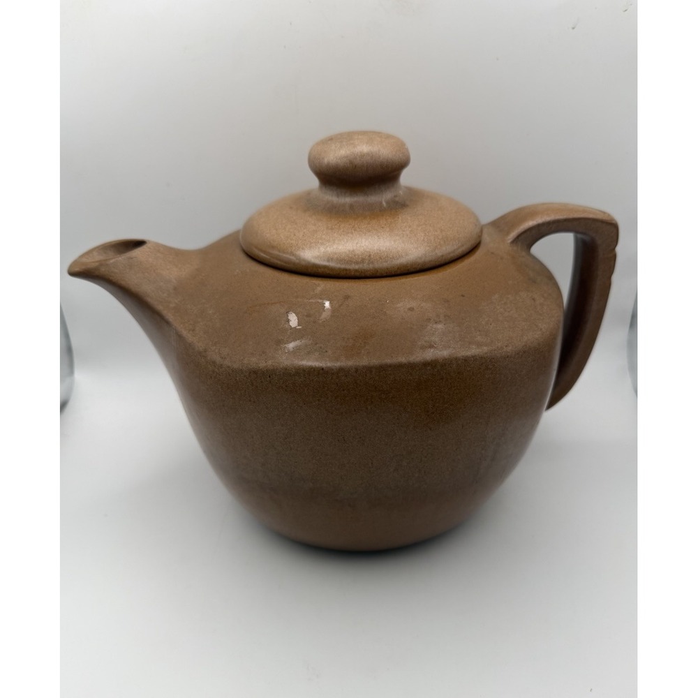 Vintage Frankoma 5TL Plainsman Brown Pottery Teapot 7" Heavy USA